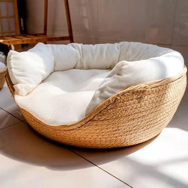 Woven Bamboo Cat Bed Cat Beds KittyNook Cat Company